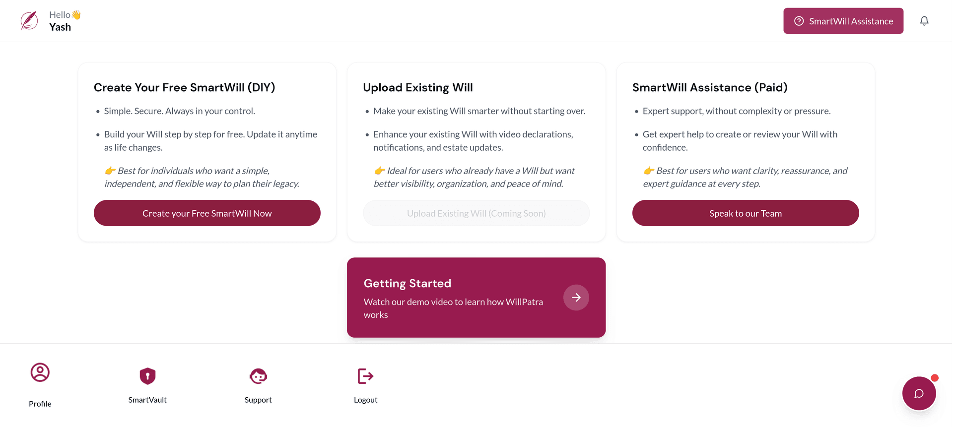 WillPatra Web Dashboard